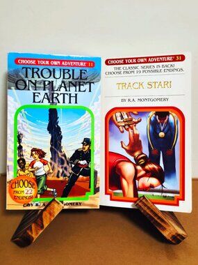 2 Choose Your Own Adventure CYOA Track Star! Trouble on Planet Earth Montgomery